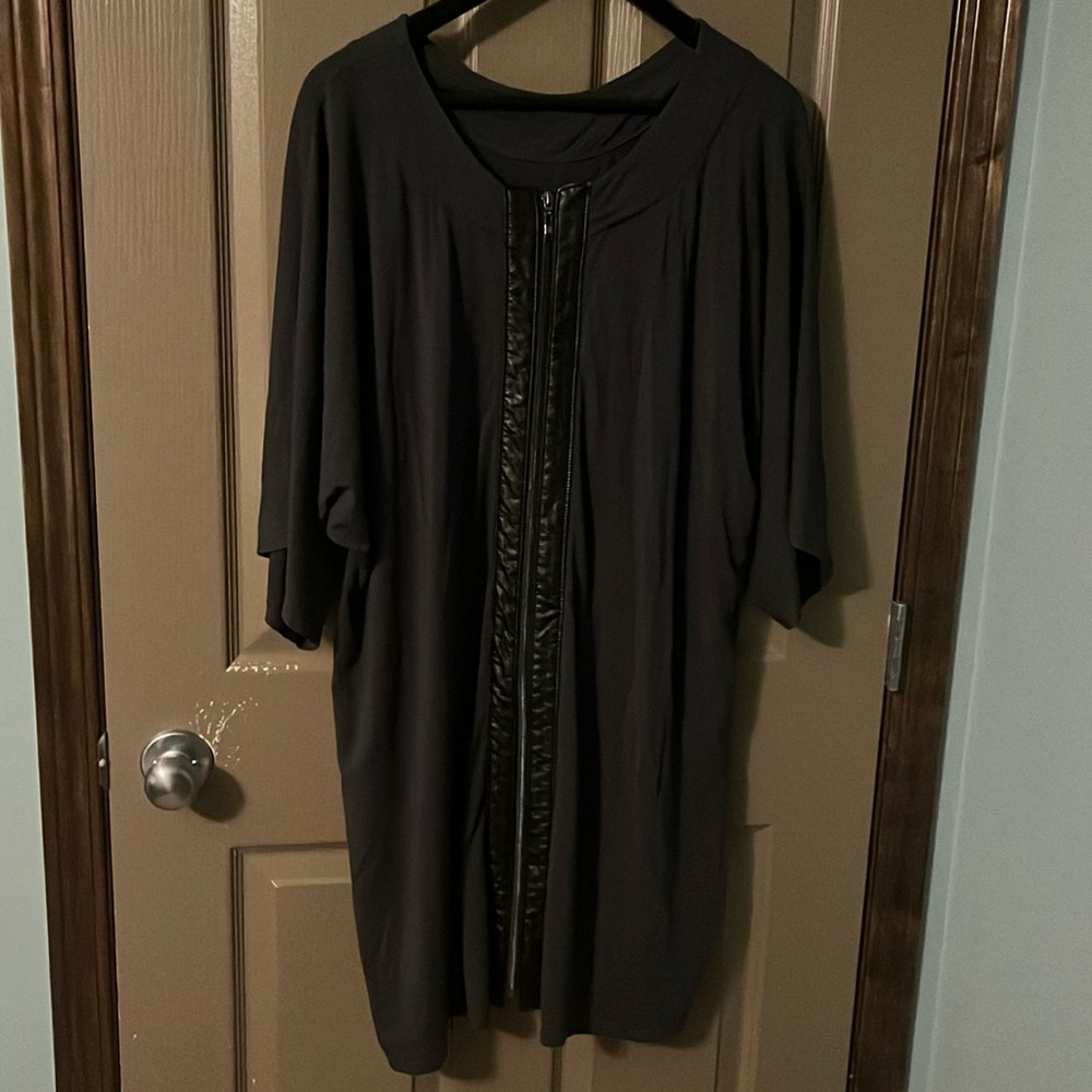 Encircled top/dress, reversible, charcoal